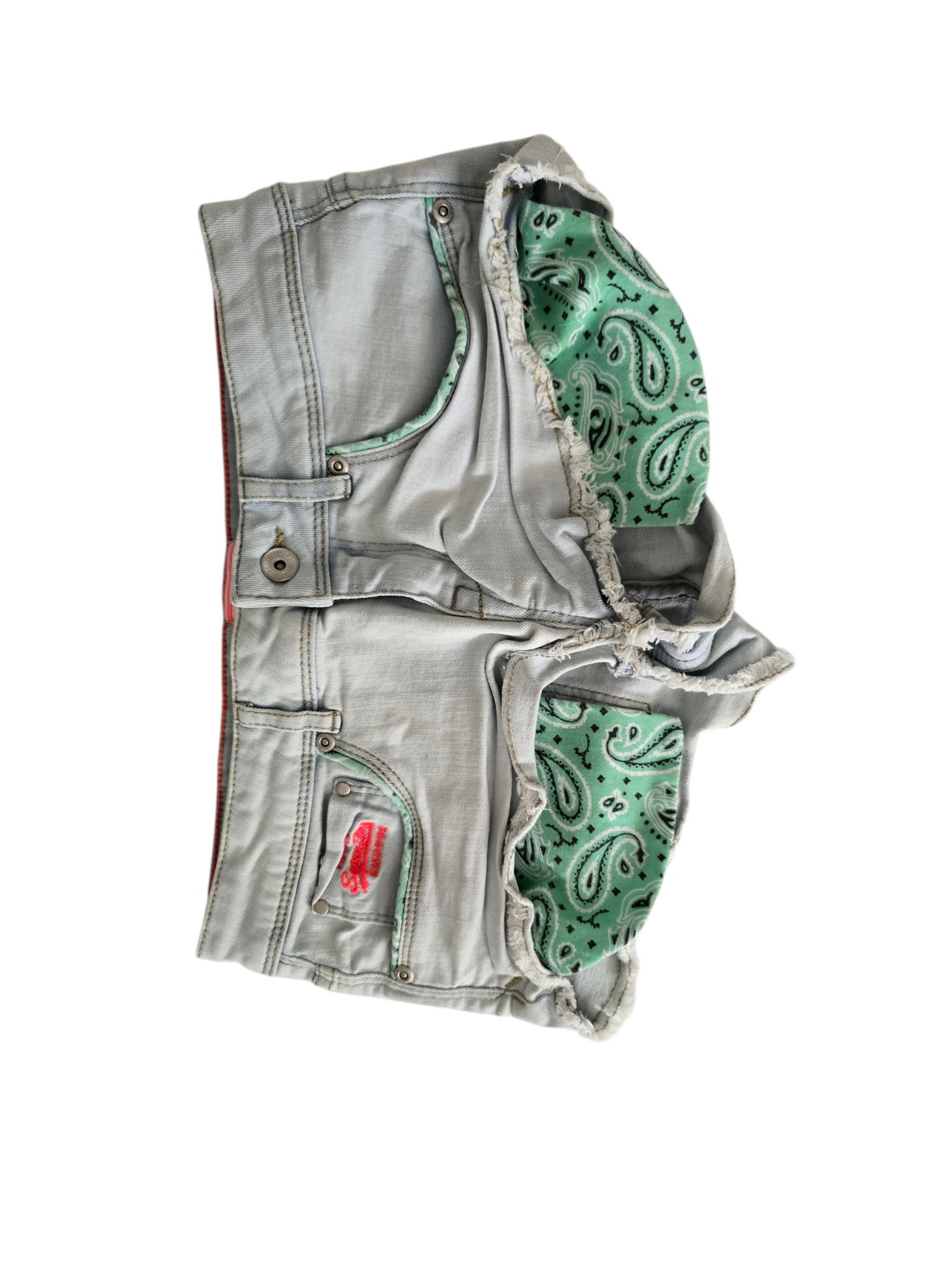 2009s vintage low waist indie denim short - zimfriperie