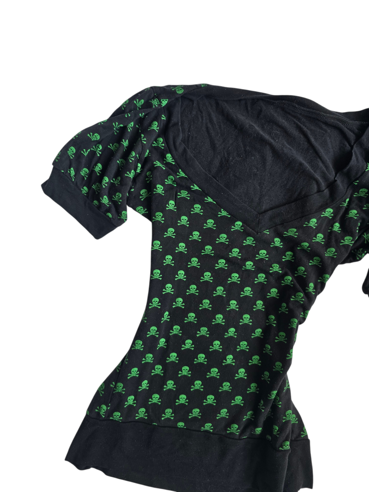 2000s vintage scene emo printed skull top