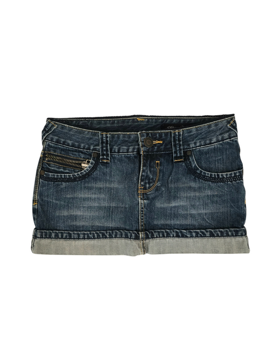 2000s vintage low rise denim mini skirt - zimfriperie