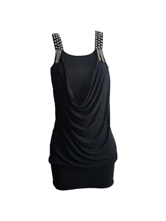 2000s vintage indie sleaze draped studded dress - zimfriperie