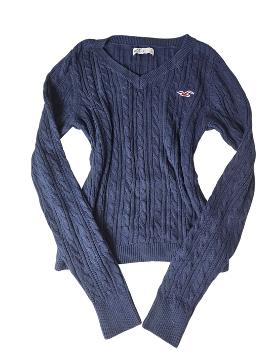 Hollister flirty preppy ribbed sweater