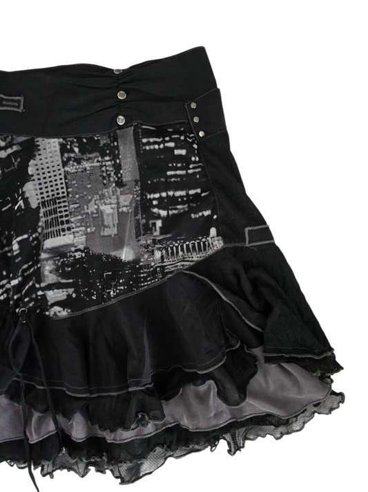 2000s vintage mallgoth ruffled skirt - zimfriperie