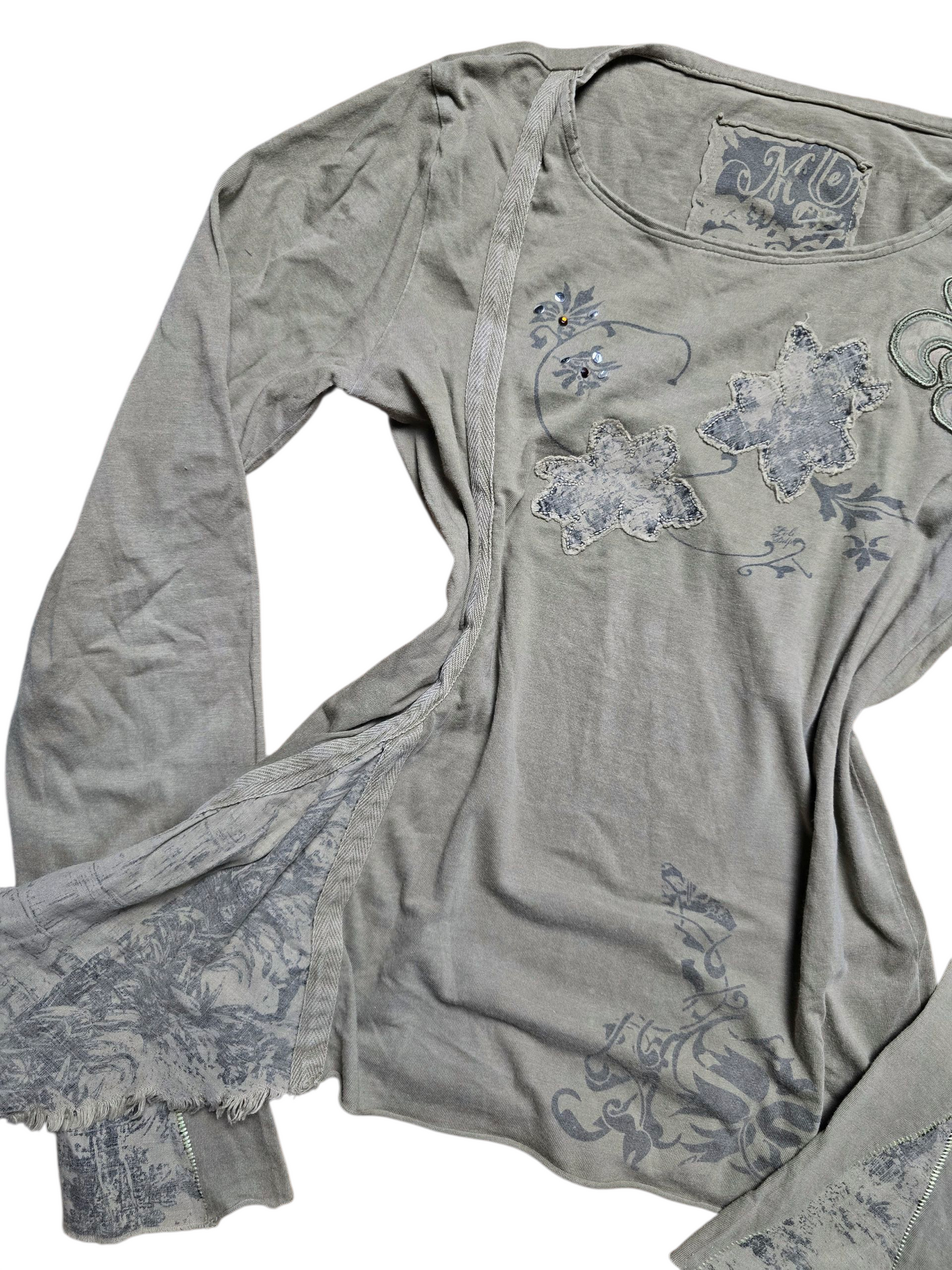 00s vintage softgrunge rhinestone top