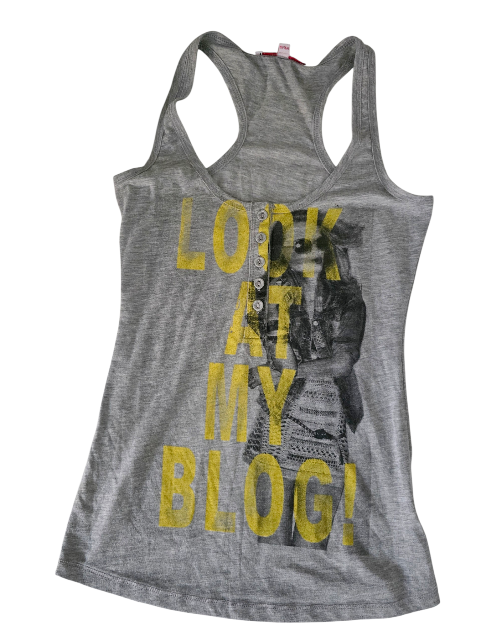 2010s vintage swag grey top - zimfriperie