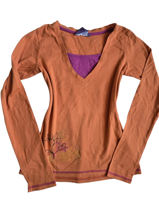 2000s vintage whimsical long sleeve top
