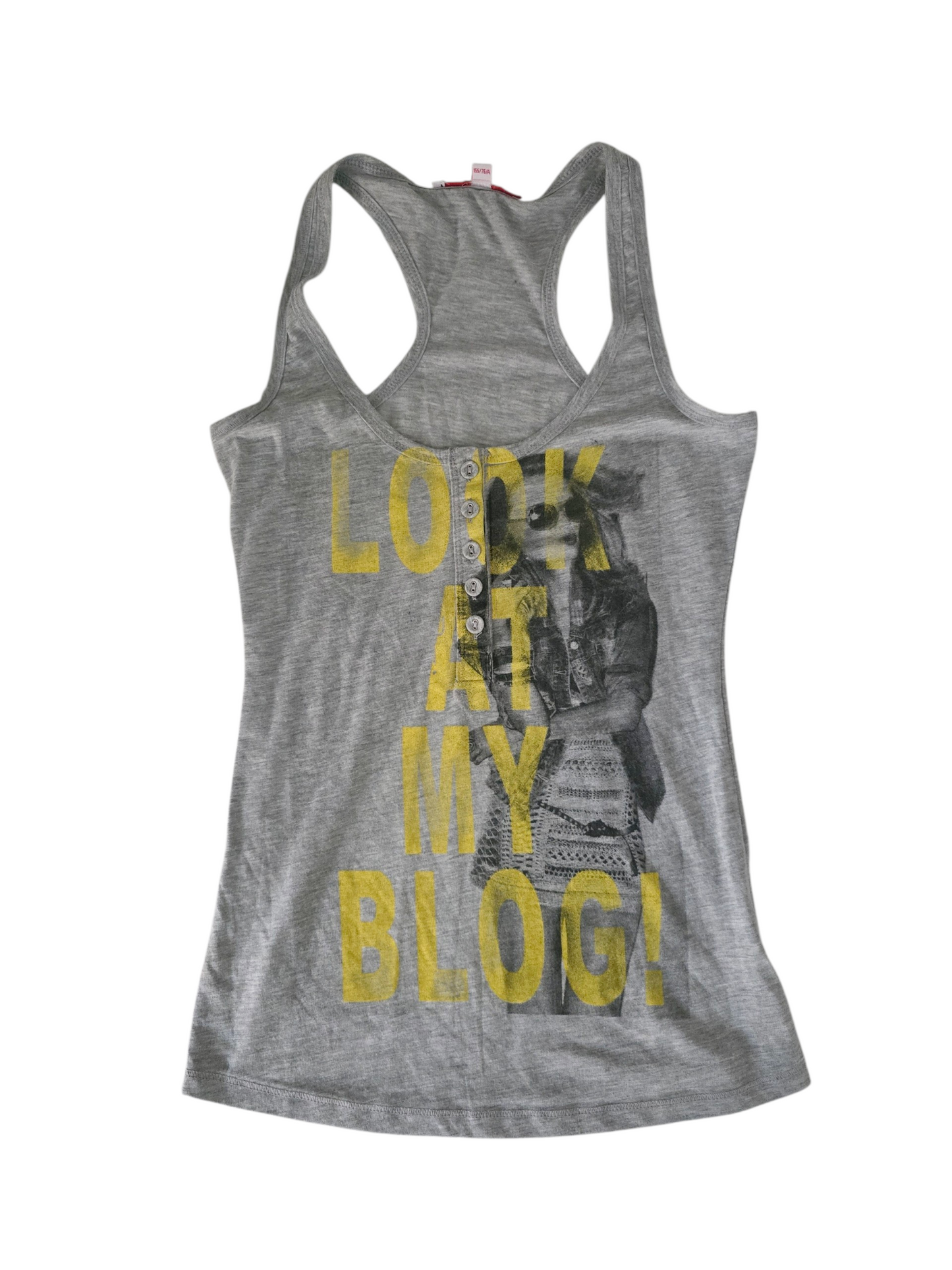 2010s vintage swag grey top - zimfriperie