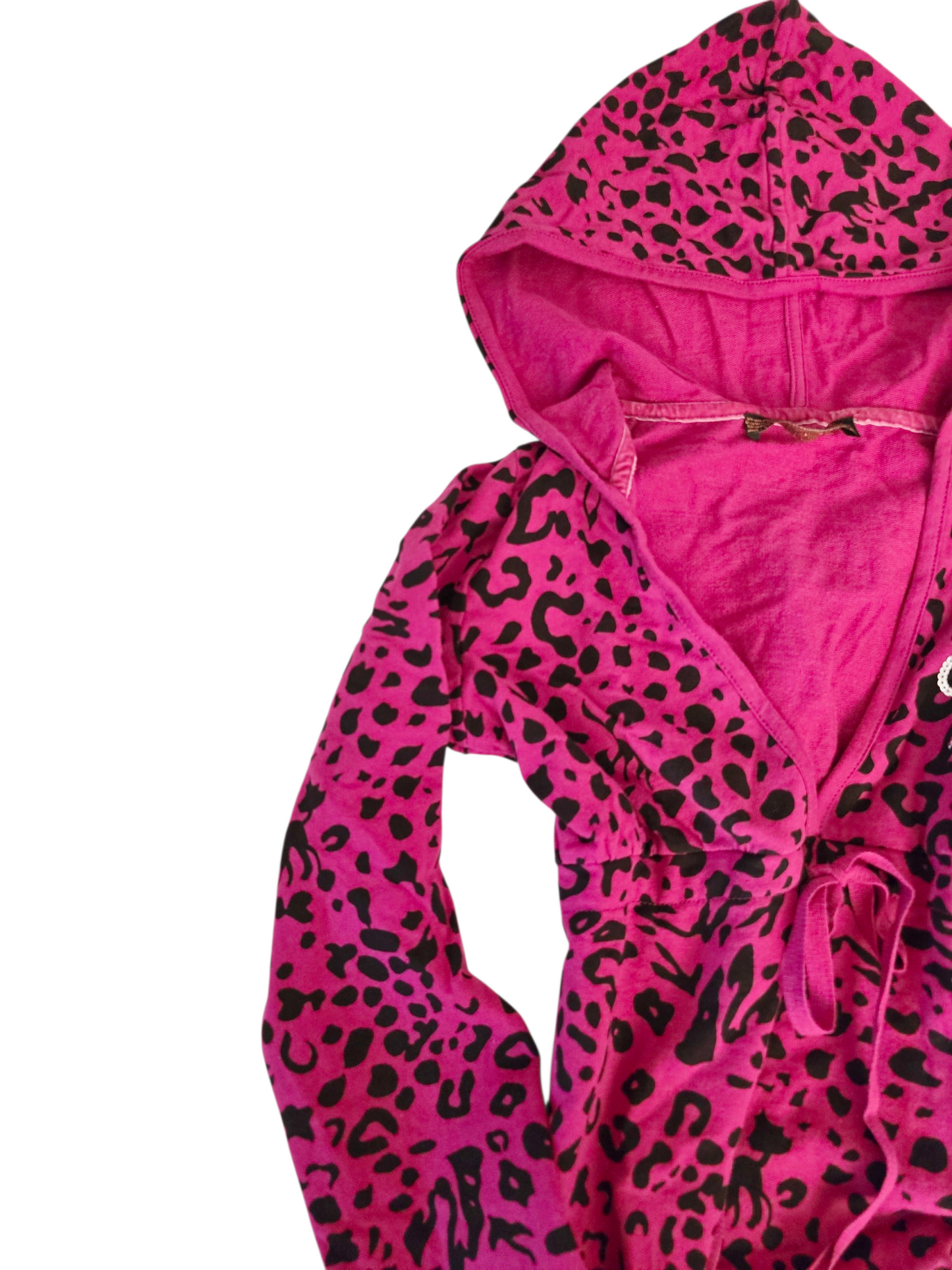 2000s vintage mcbling pink leopard sweater - zimfriperie