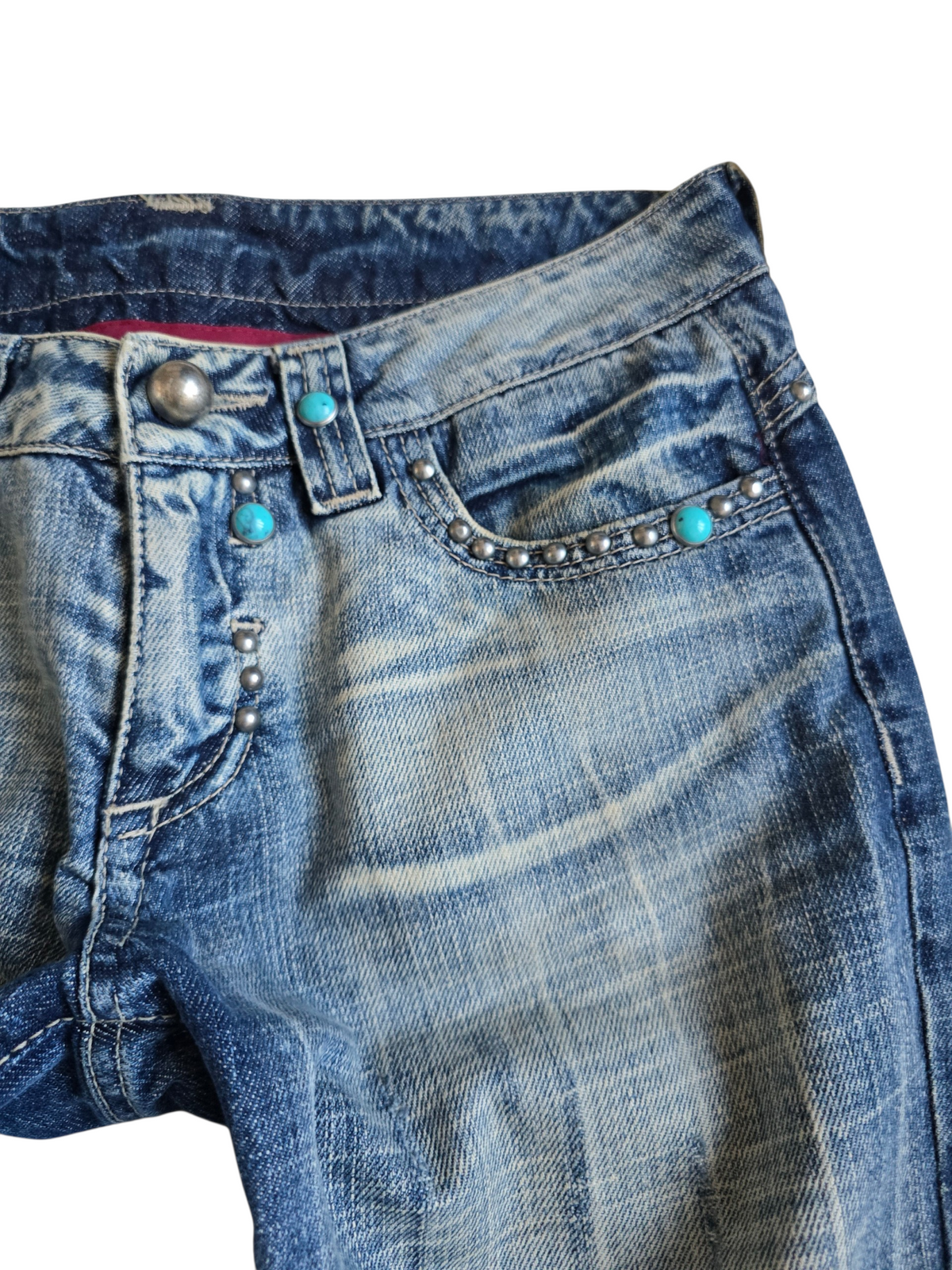 2000s vintage bootcut low rise mcbling studded capri pants