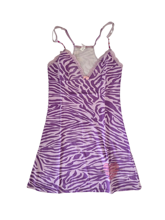 2000s vintage leopard purple scene top