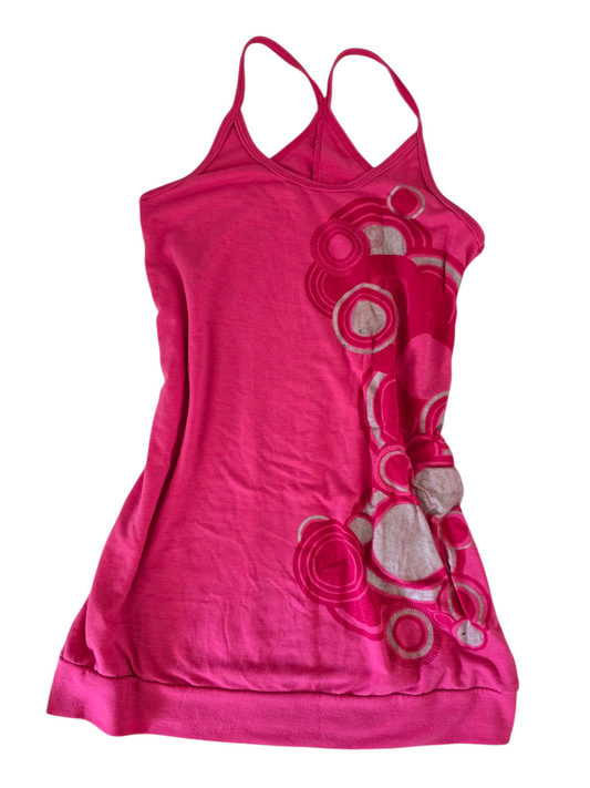 2000s vintage frutiger pink printed top