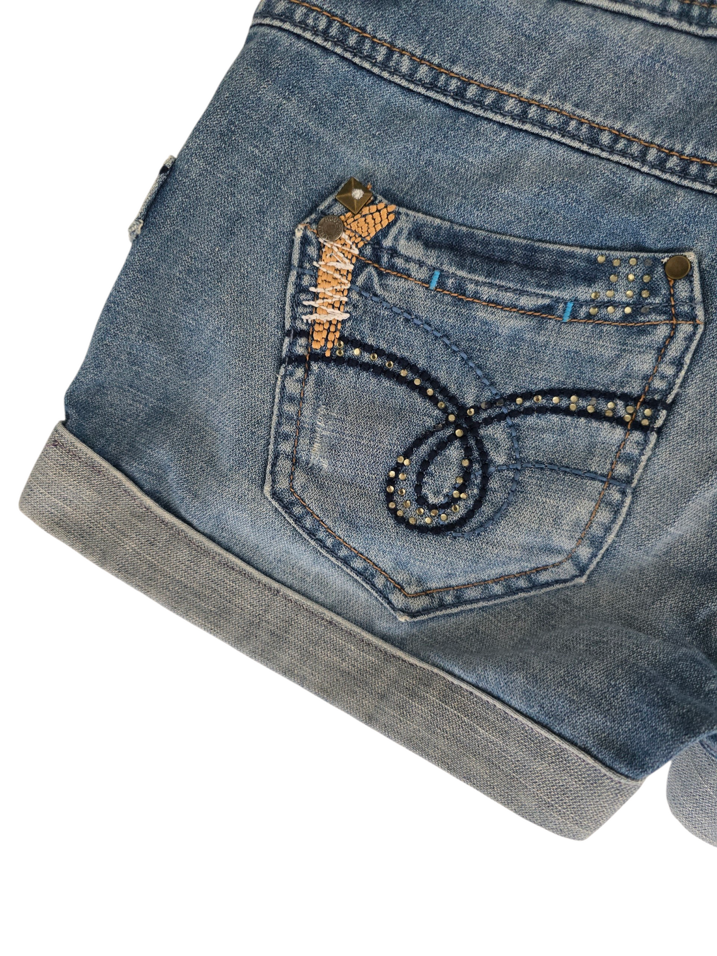 2000s vintage whimsical rise denim short