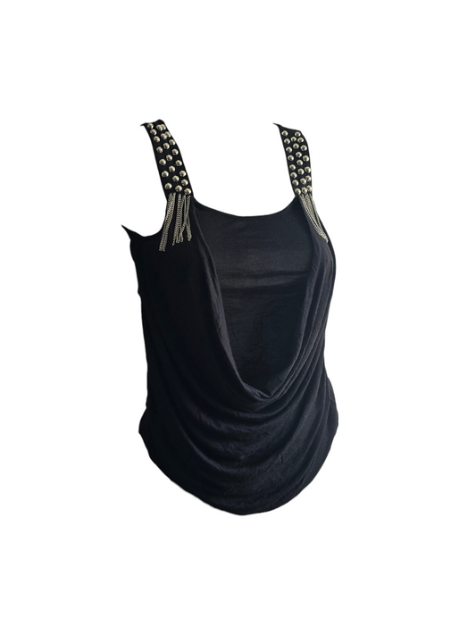 2000s vintage indie sleaze draped studded dress - zimfriperie