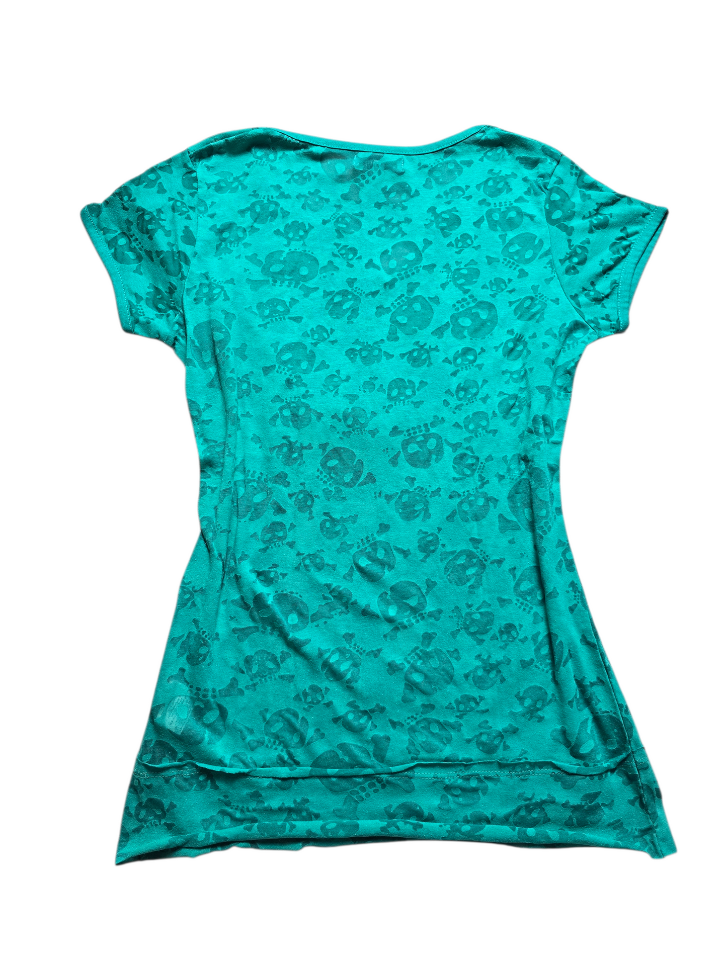 00s vintage emo fitted transparent skull top - zimfriperie