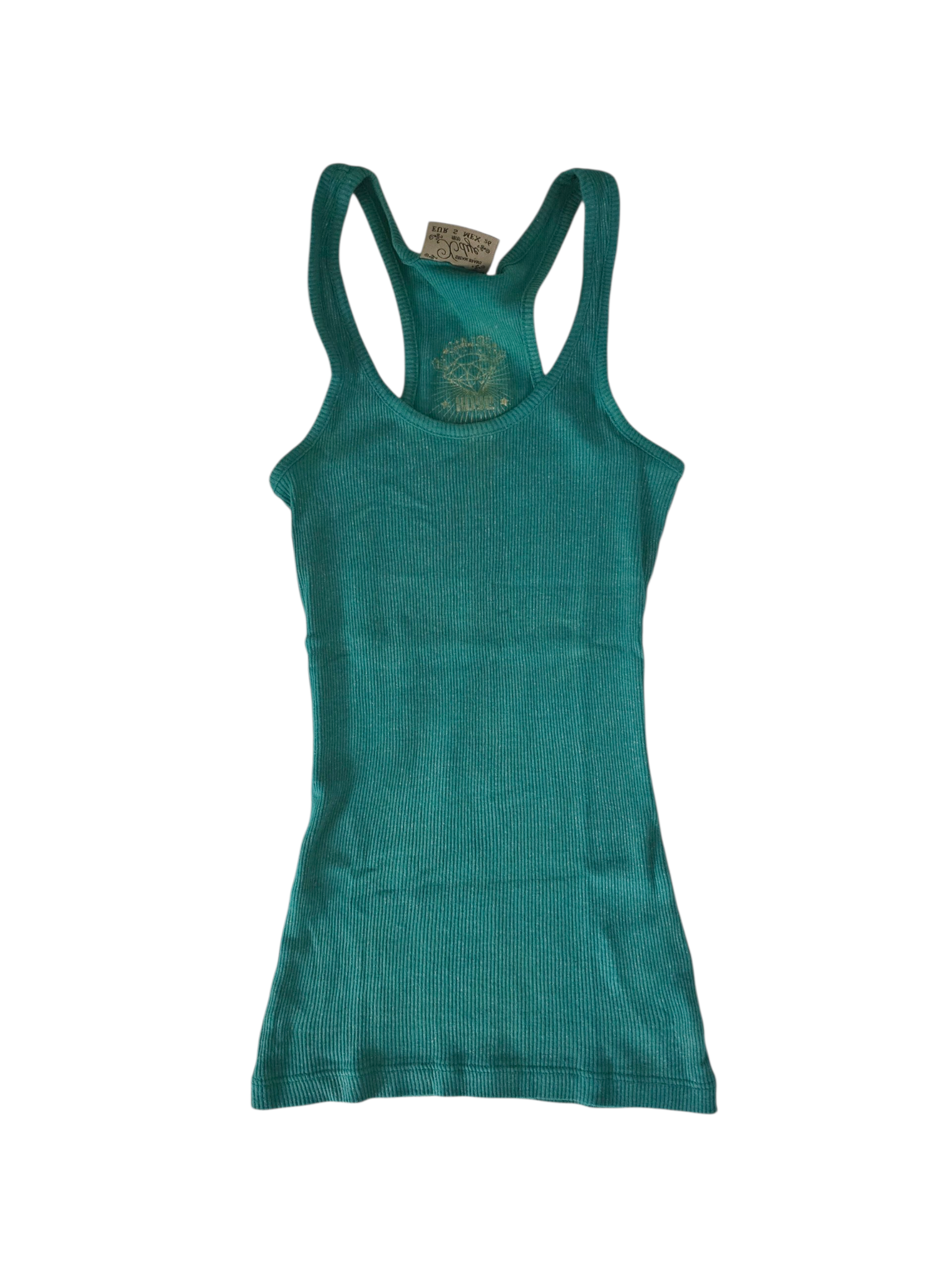 2010s vintage ribbed fitted shinny top - zimfriperie