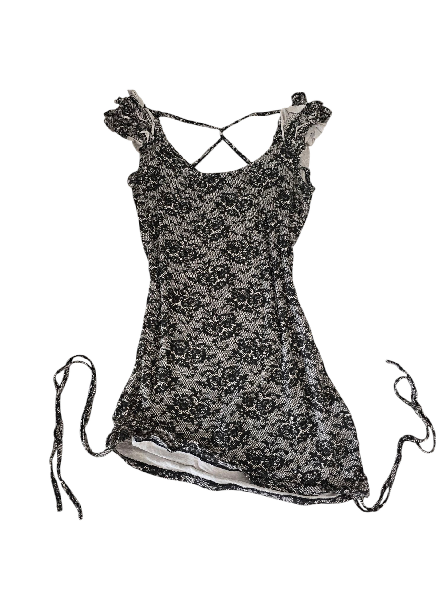 00s vintage dark coquette dress