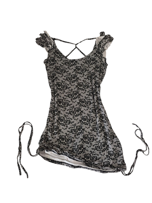 00s vintage dark coquette dress