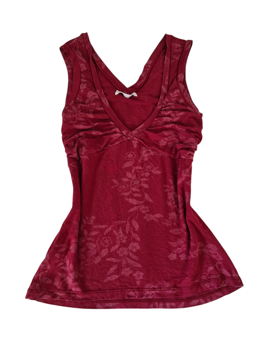 2000s vintage fairy printed floral babydoll top