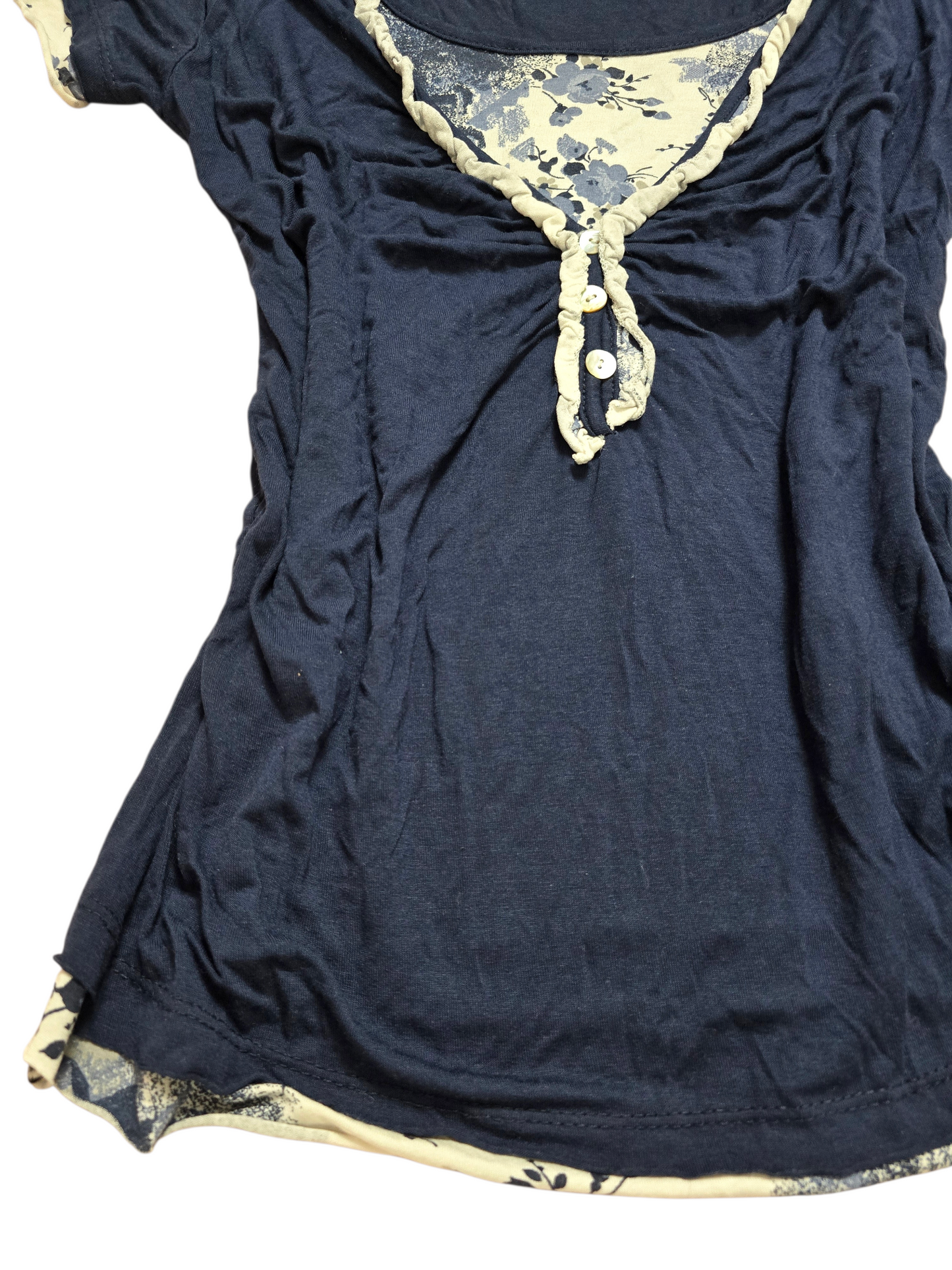 00s vintage milkmaid blue top - zimfriperie