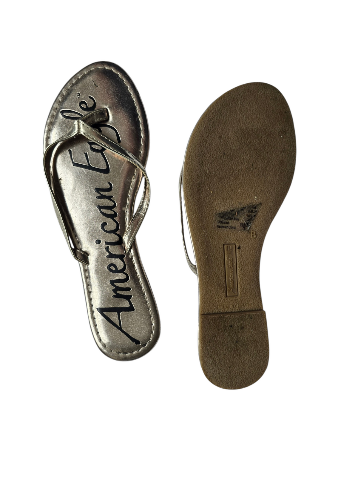 2000s vintage American Eagle flip-flops