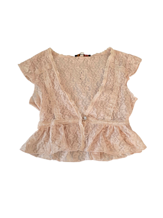00s vintage coquette lace top