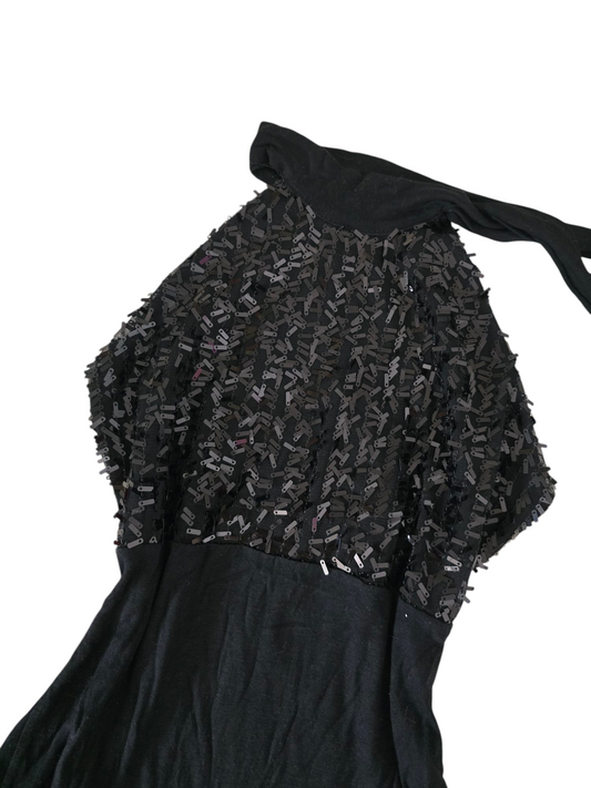 Y2k vintage indiesleaze backless sequin top