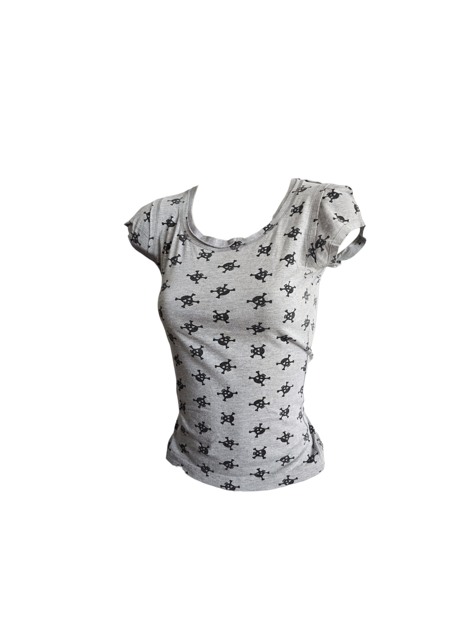 2000s vintage scene emo printed skull top - zimfriperie