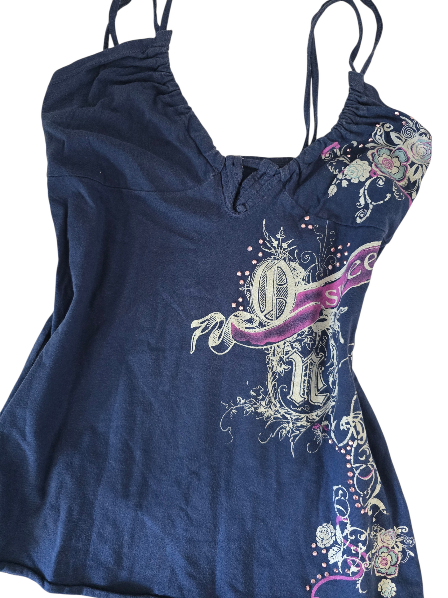 2000s vintage bro hoe bleached babydoll top