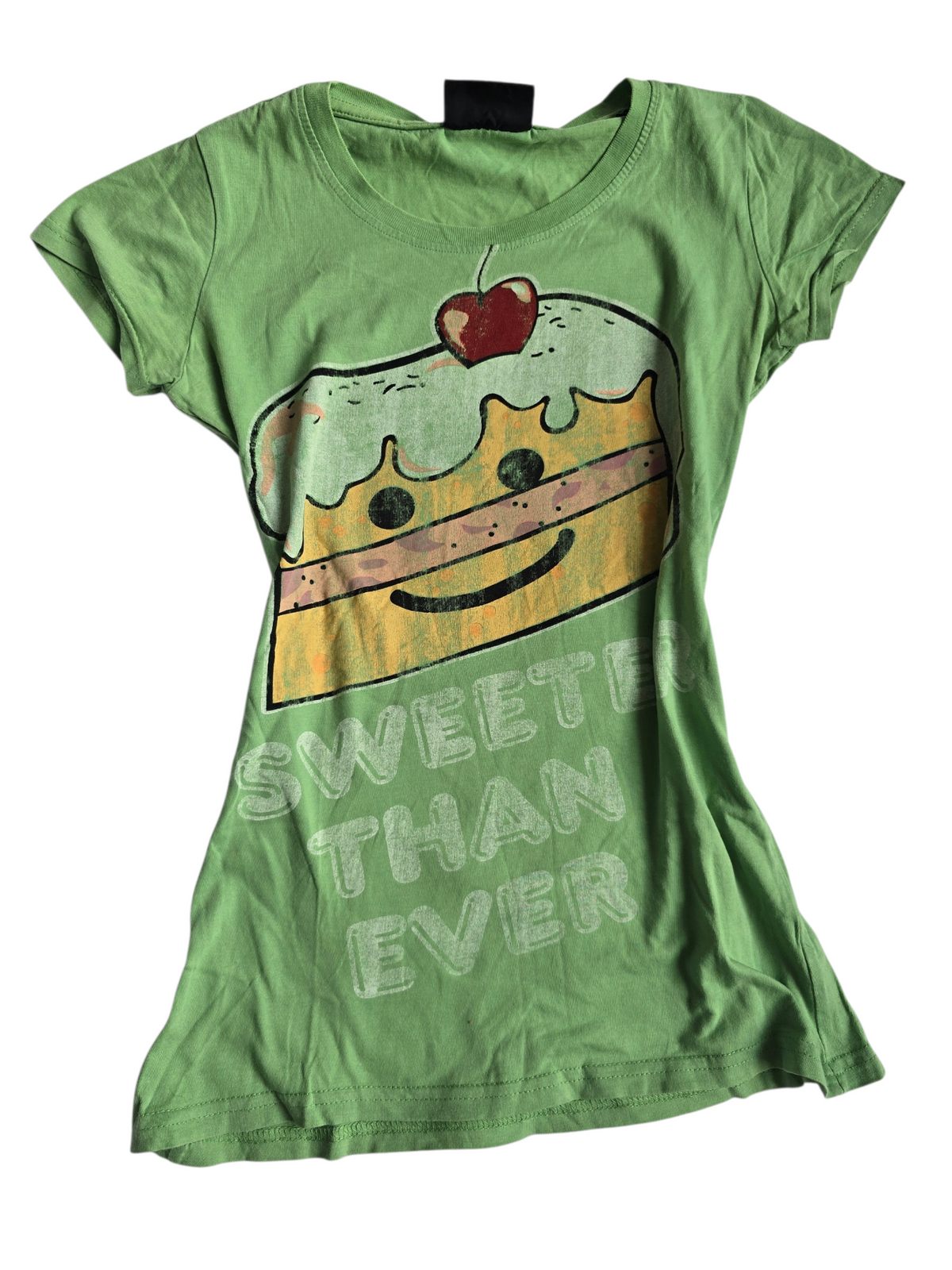 2000s vintage scene graphic printed green tee