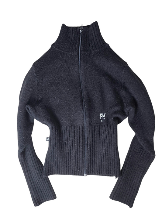 Y2k vintage mcbling zip sweater