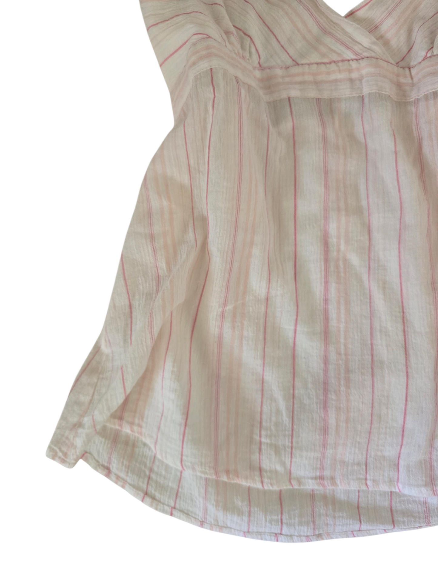 2000s vintage coquette striped backless babydoll top