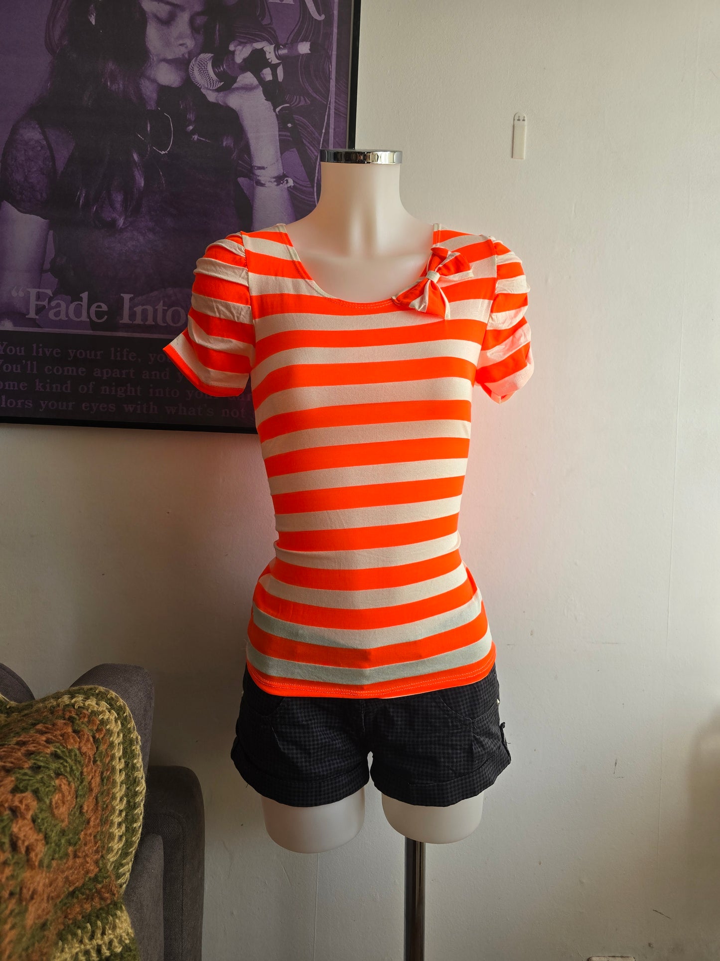 00s vintage indie sleaze twee striped top