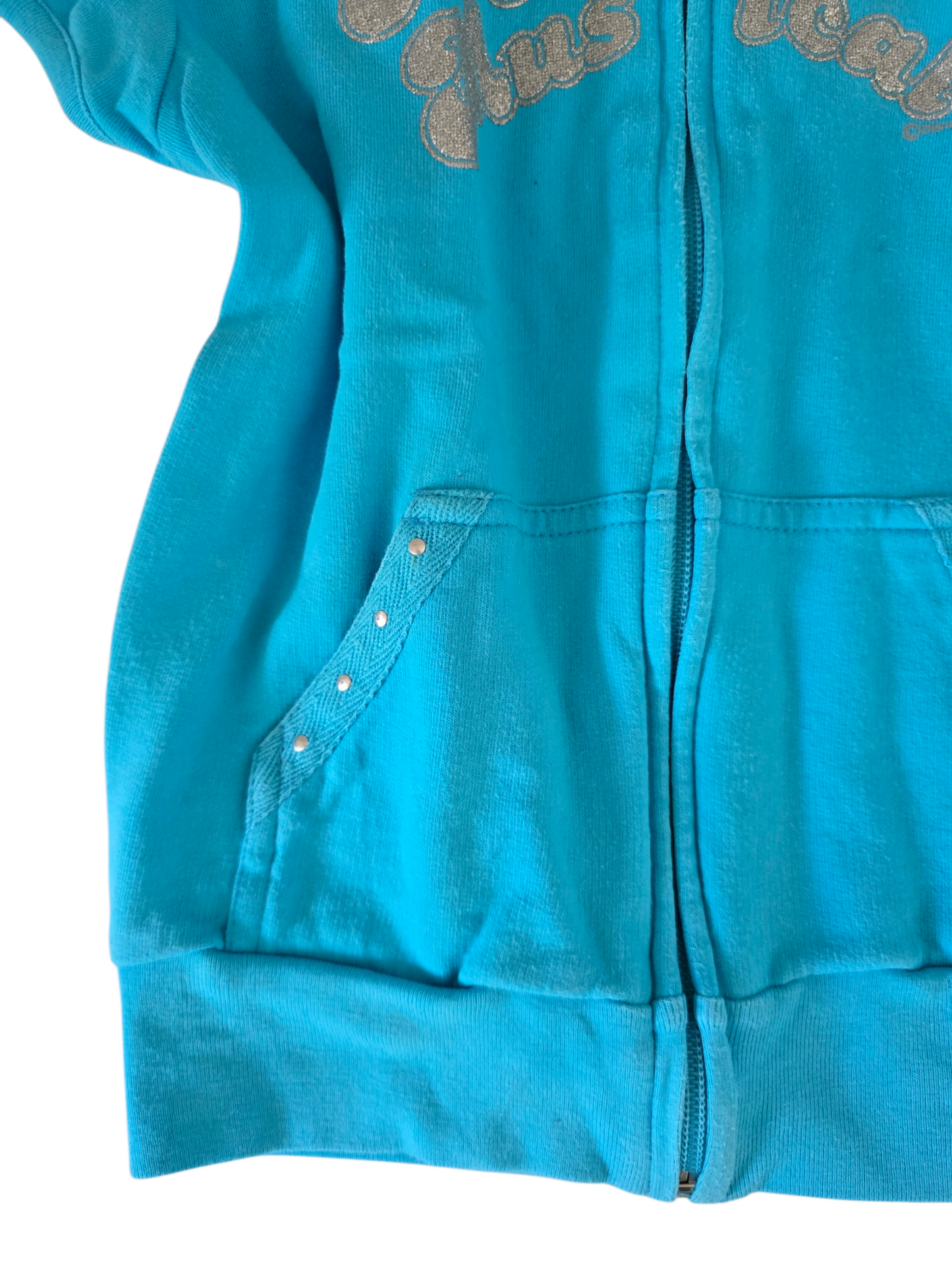 2006 vintage mcbling High school musical short blue zip sweater - zimfriperie