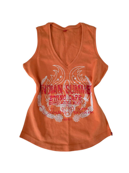 90s vintage bohemian summer sequin top