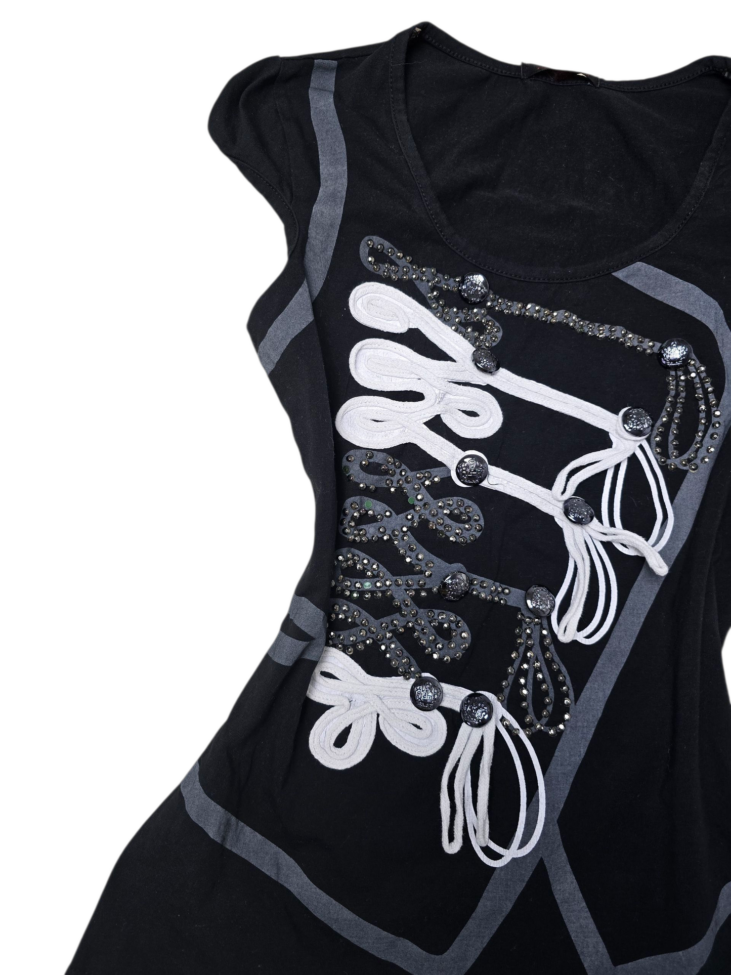 00s vintage indie sleaze officer top