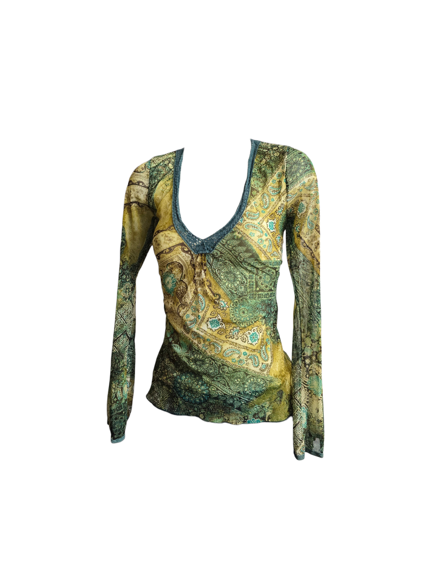 2000s vintage fairy boho green top - zimfriperie
