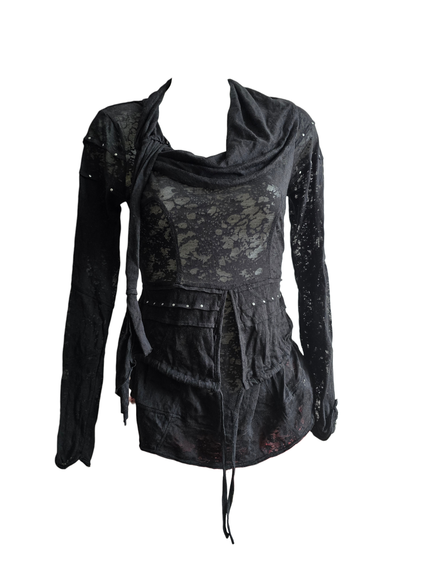 00s vintage lace dark coquette transparente top - zimfriperie