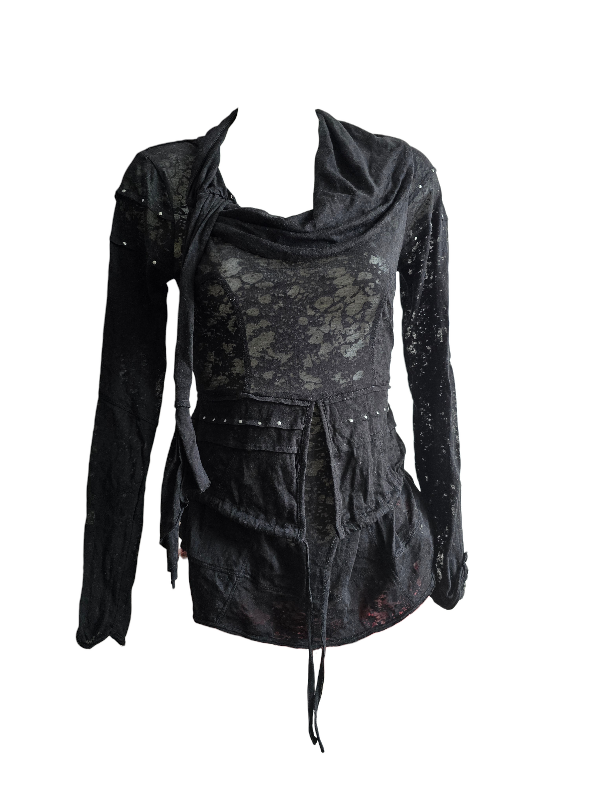 00s vintage lace dark coquette transparente top - zimfriperie