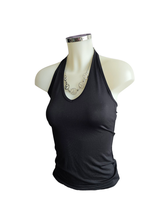 00s vintage black halter top
