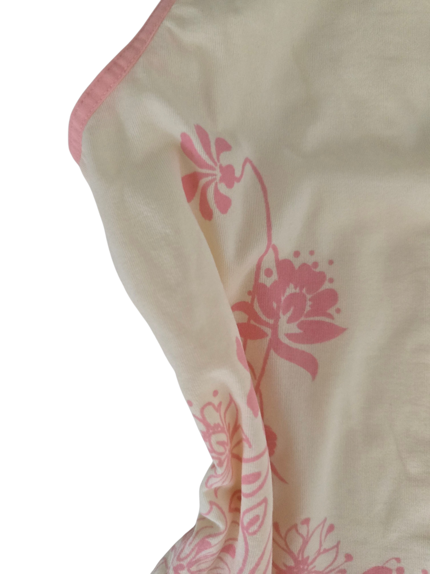 2000s vintage activewear bleached fitted pink top