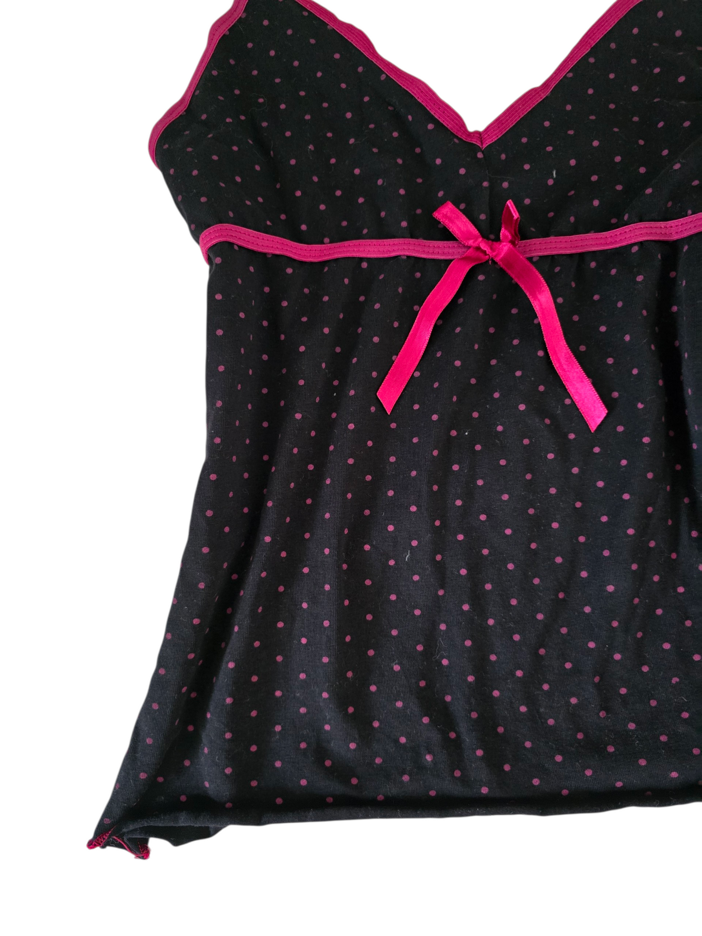 2000s vintage coquette polka dots babydoll top - zimfriperie