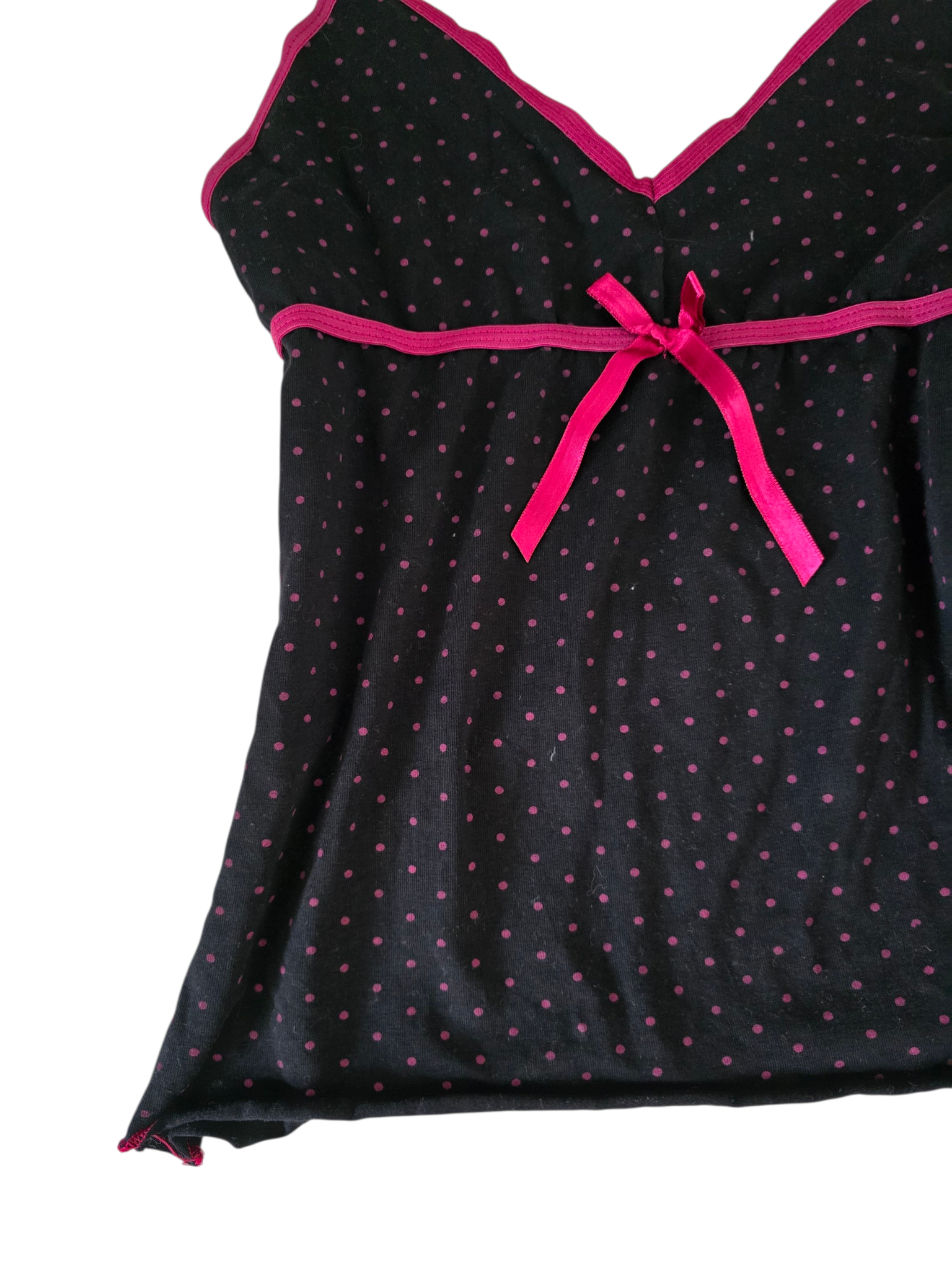 2000s vintage coquette polka dots babydoll top - zimfriperie