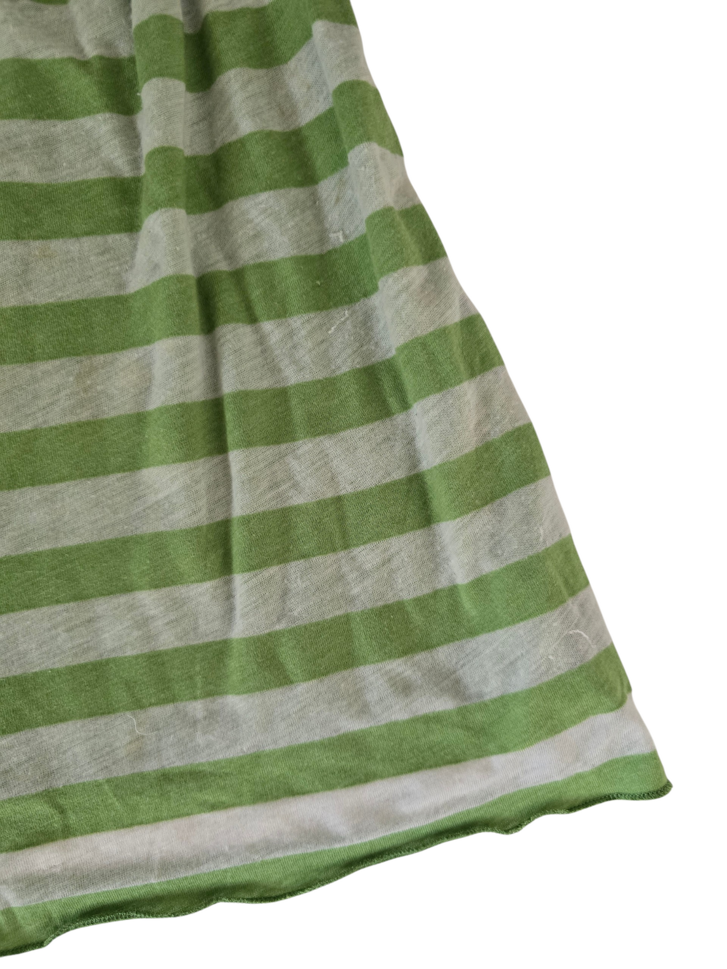 2000s vintage indie sleaze scene striped green skirt