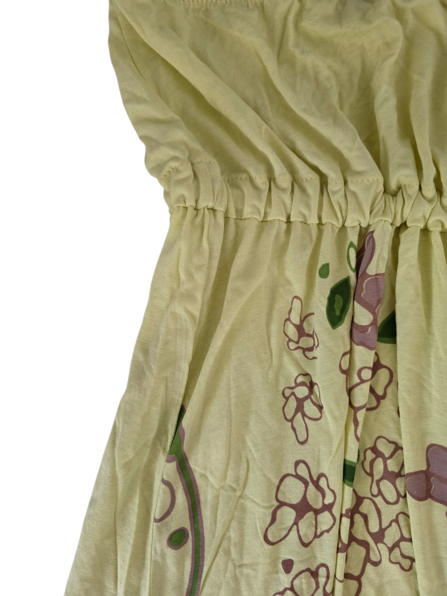 2000s vintage fairy strapless yellow top