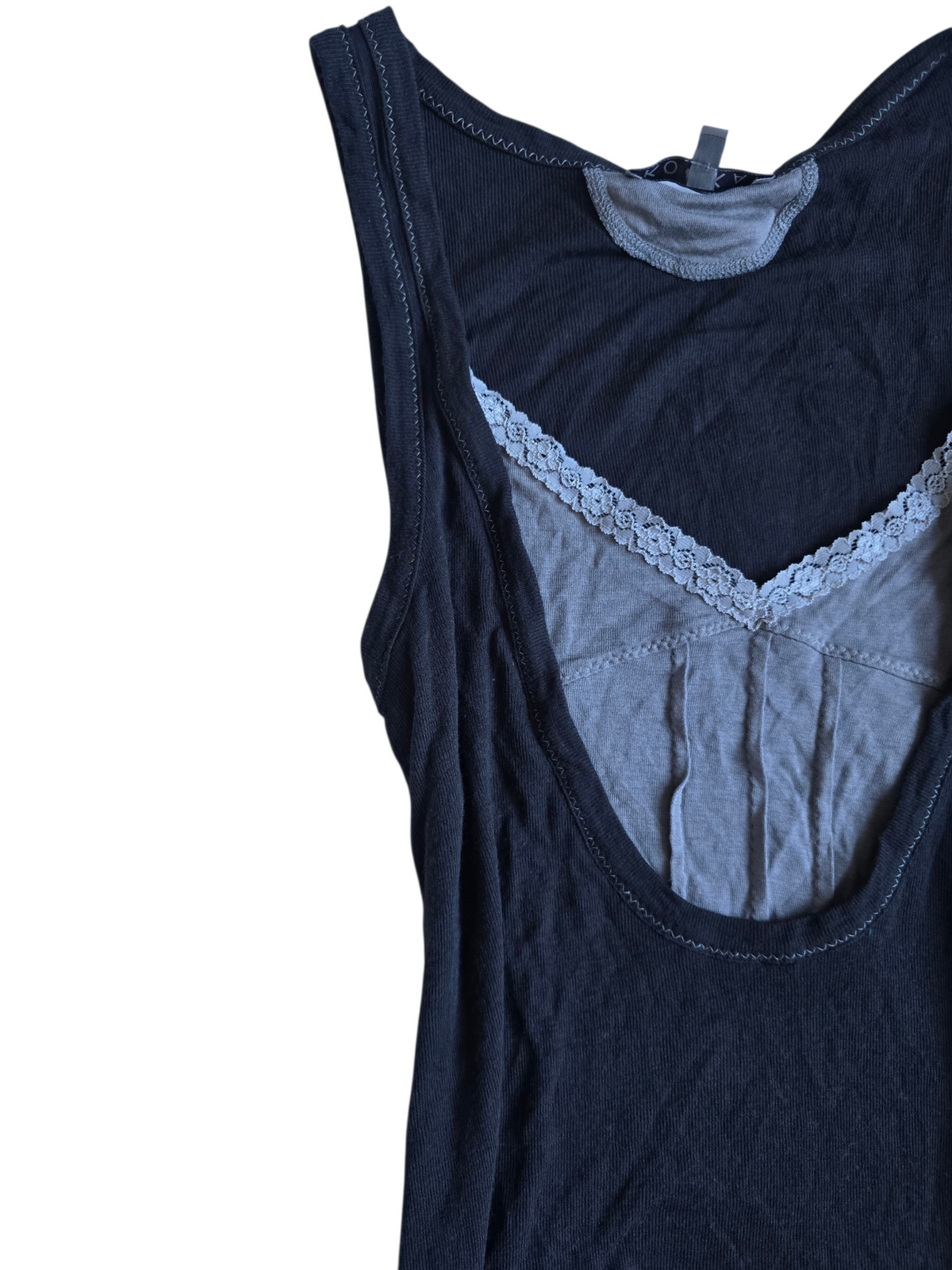2000s vintage milkmaid grey top