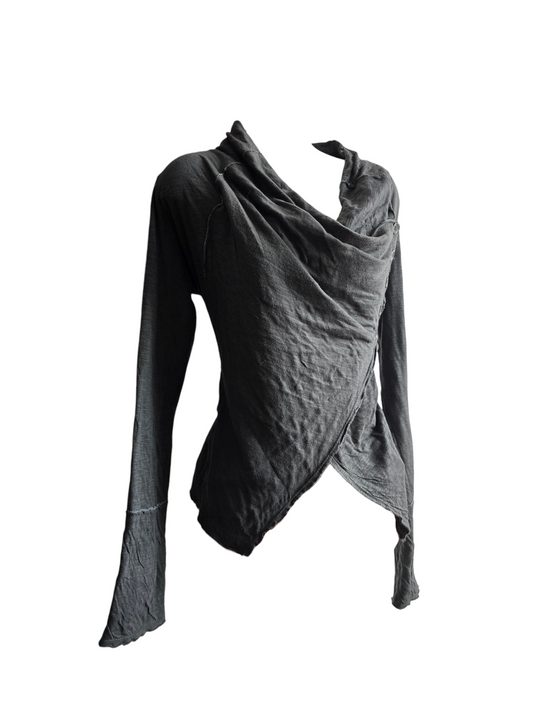 00s vintage softgrunge post apo asymetric gilet - zimfriperie