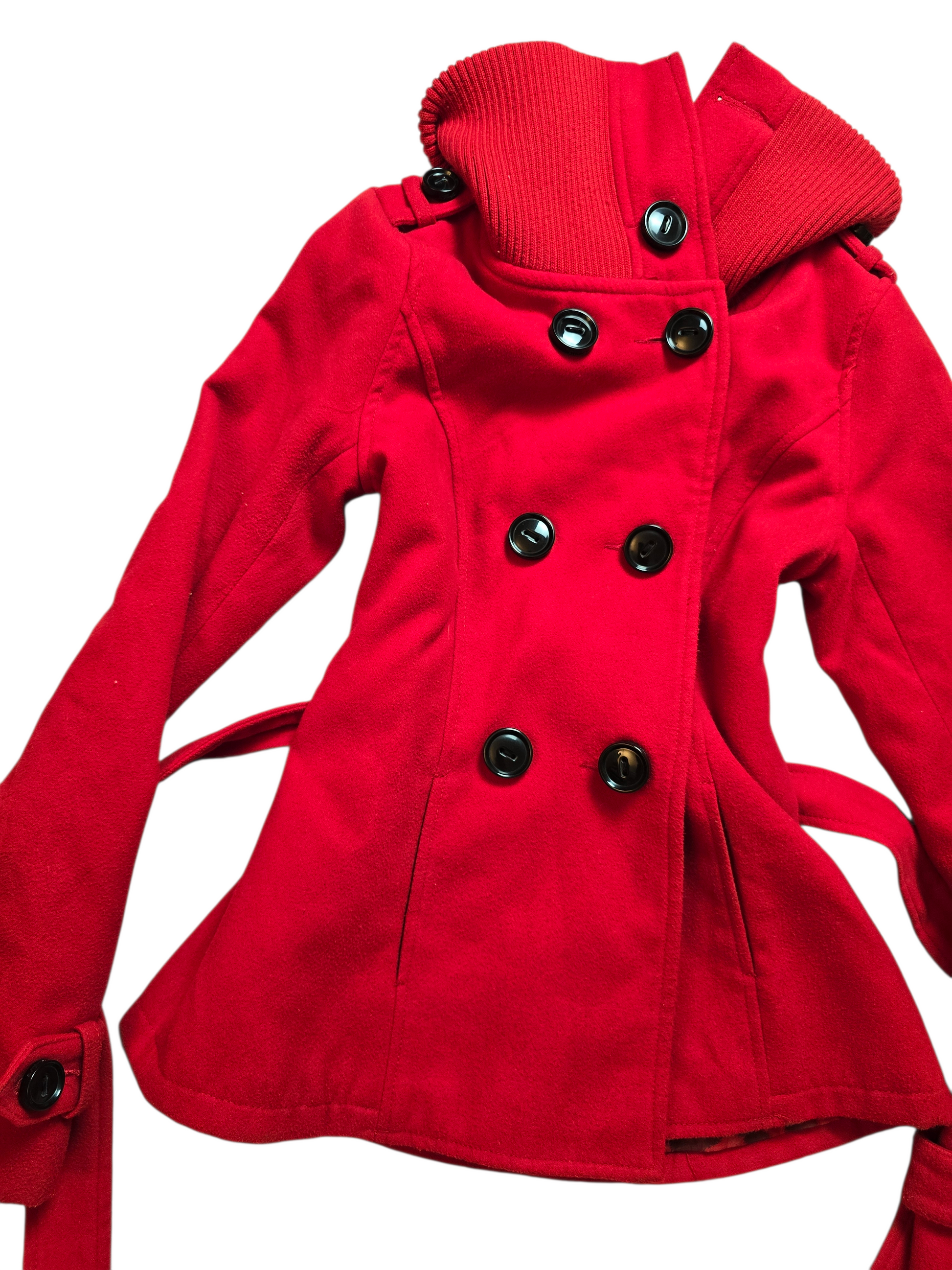 00s vintage indie sleaze red officer coat - zimfriperie