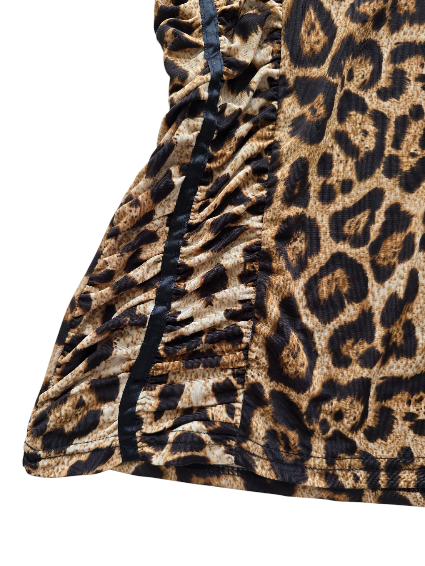 Y2k vintage mcbling leopard bustier top