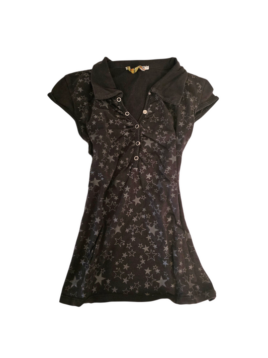 2000s vintage scene emo stars button up top - zimfriperie
