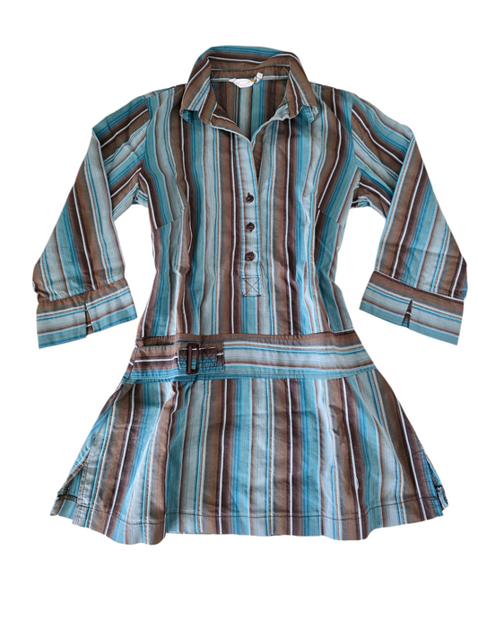 00s vintage striped office softgrunge fitted shirt