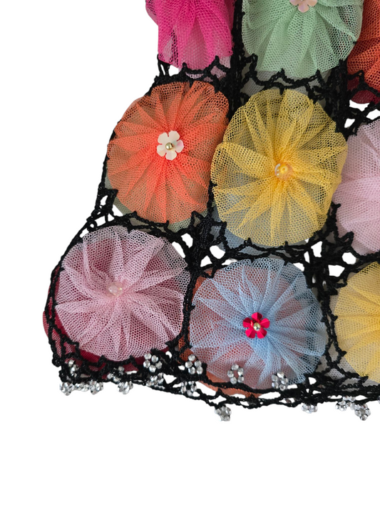 Y2k vintage sequin knit colorfull top